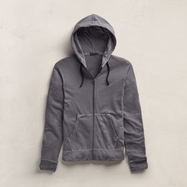 Vintage French Terry Zip Up Hoodie In Cavalry Pigment | James Perse Los Angeles