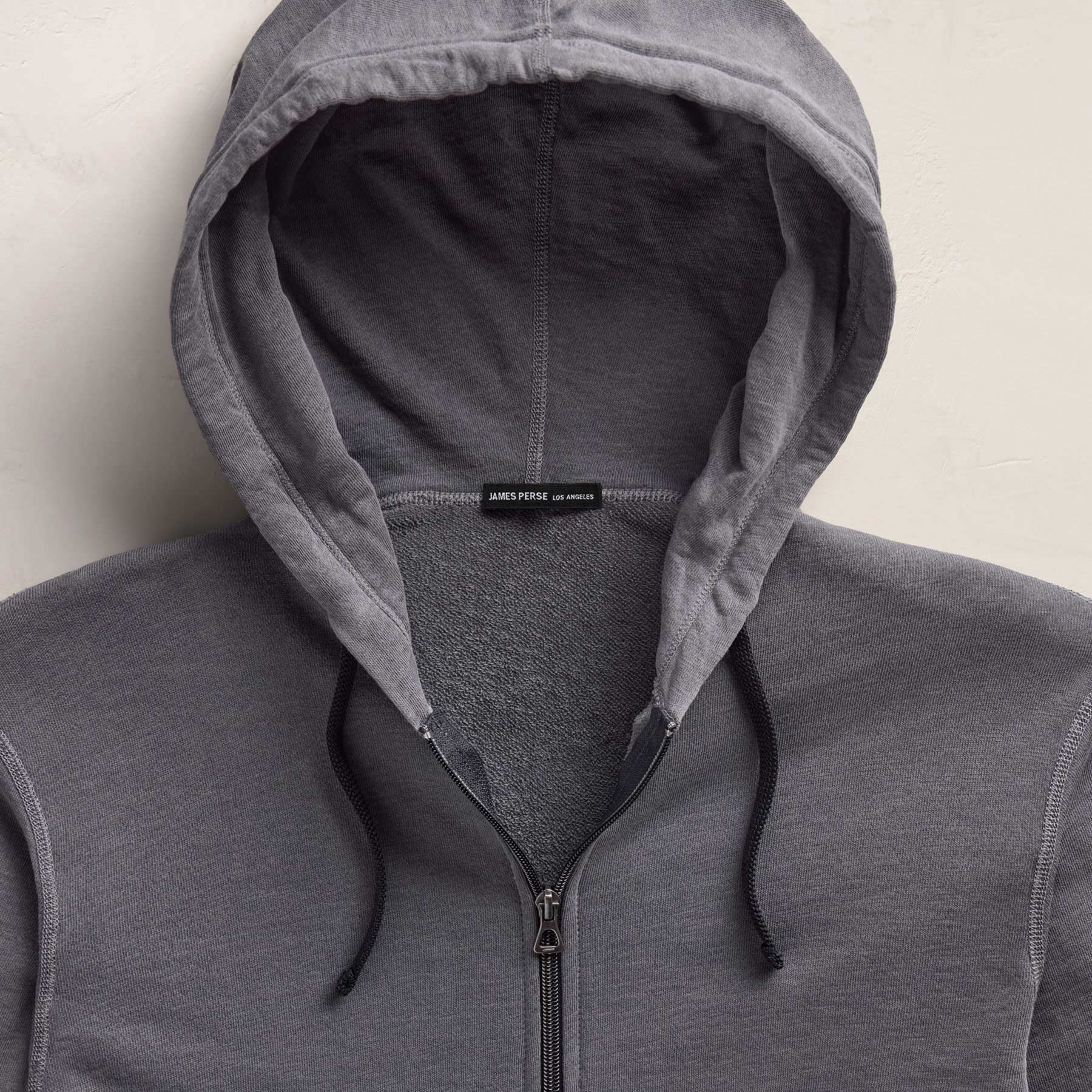 Vintage French Terry Zip Up Hoodie In Cavalry Pigment | James Perse Los Angeles