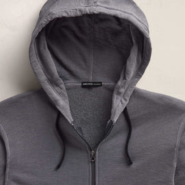 Vintage French Terry Zip Up Hoodie In Cavalry Pigment | James Perse Los Angeles