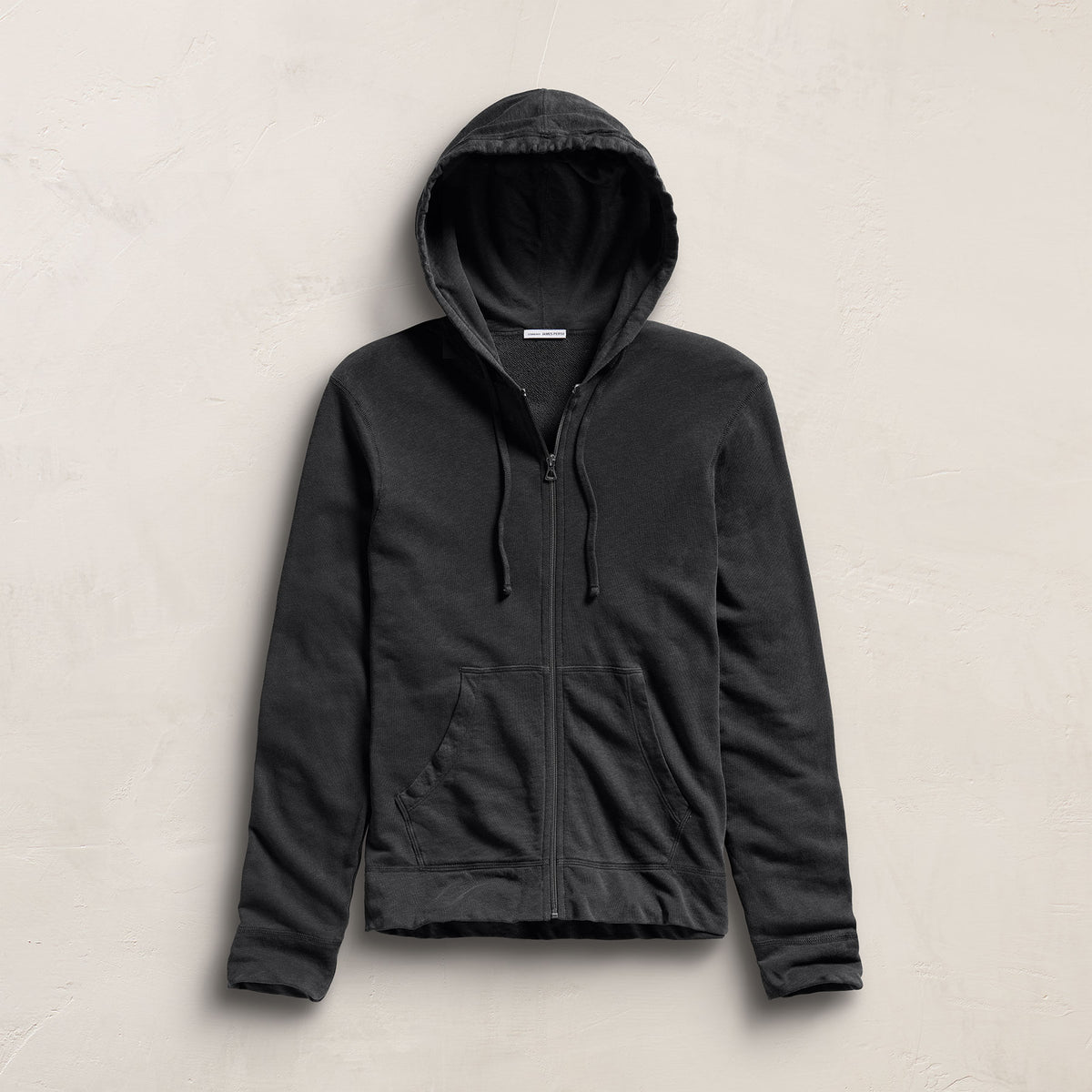 Vintage French Terry Zip Up Hoodie - Carbon Pigment