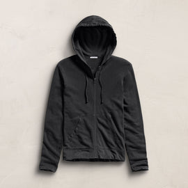 Vintage French Zip Up Hoodie - Carbon Pigment