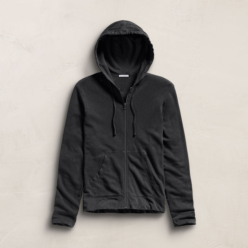 Vintage French Zip Up Hoodie - Carbon Pigment