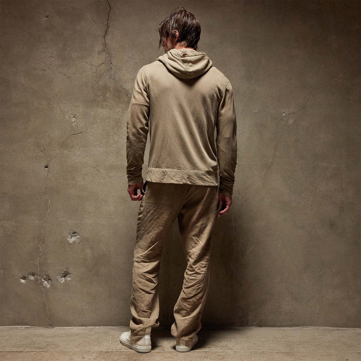 Vintage French Terry Zip Up Hoodie in Cashew Pigment | James Perse Los Angeles