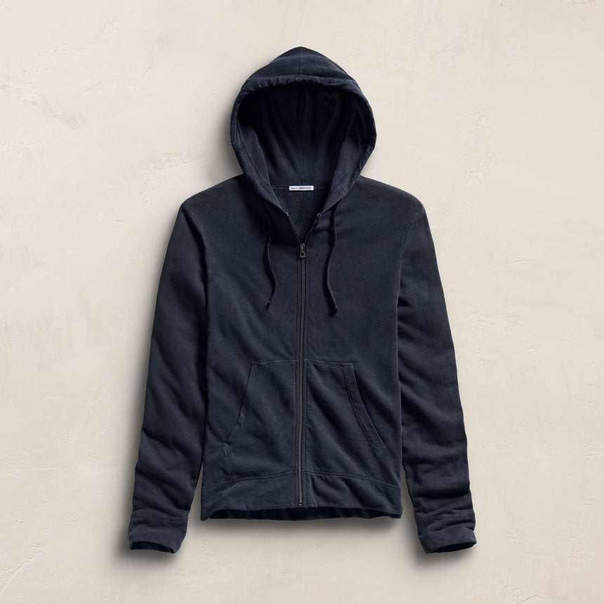 Vintage French Terry Zip Up Hoodie - Deep Pigment