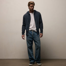 Vintage French Zip Up Hoodie in Deep Pigment | James Perse Los Angeles