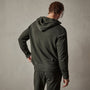 Vintage French Terry Zip Up Hoodie in Dark Olive Pigment | James Perse Los Angeles