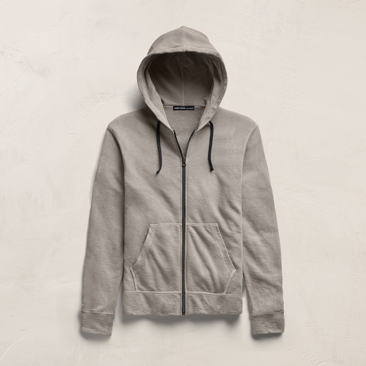 Vintage French Zip Up Hoodie in Fog Pigment | James Perse Los Angeles