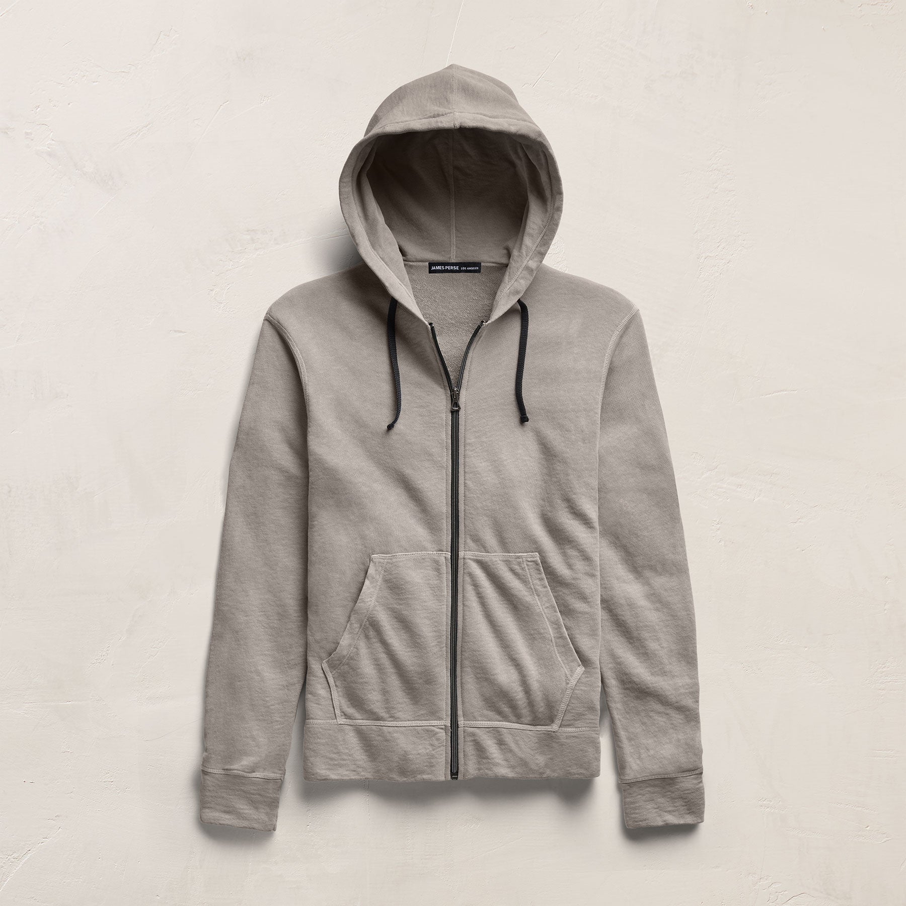 Vintage French Zip Up Hoodie in Fog Pigment | James Perse Los Angeles
