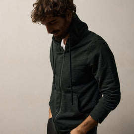 Vintage French Terry Zip Up Hoodie in Fern | James Perse Los Angeles