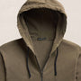 Vintage French Terry Zip Up Hoodie in Light Olive Pigment | James Perse Los Angeles