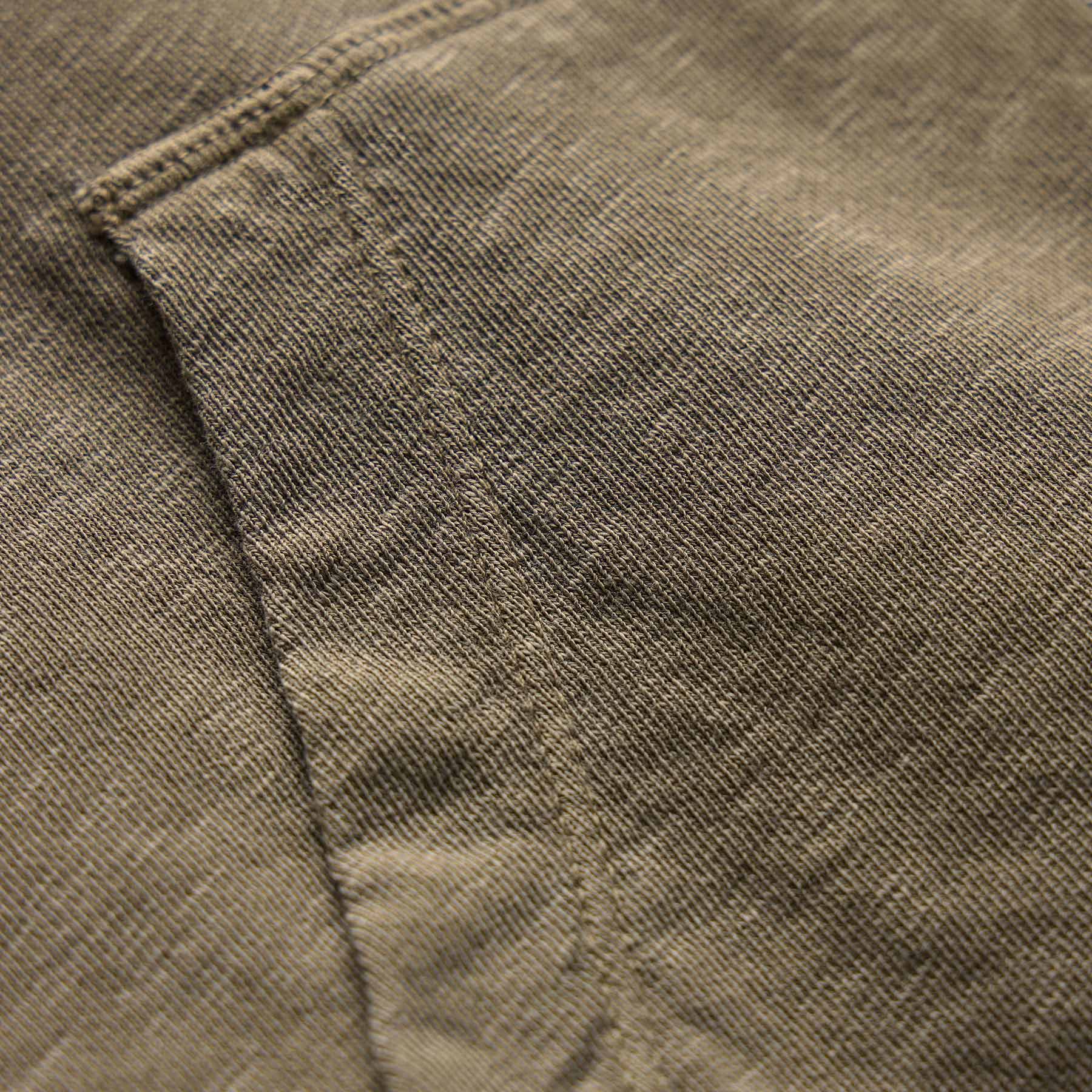 Vintage French Terry Zip Up Hoodie in Light Olive Pigment | James Perse Los Angeles