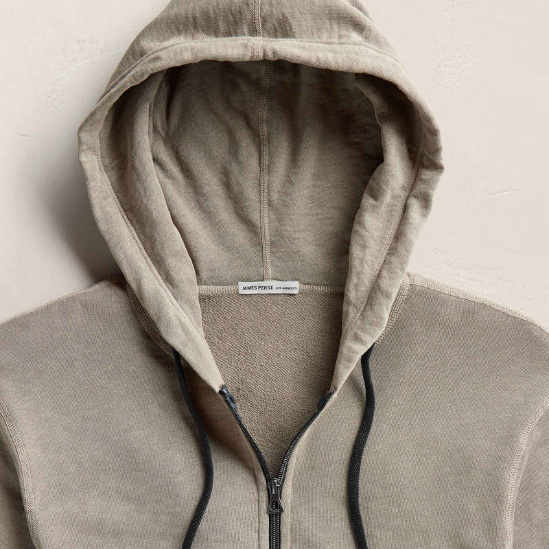 Vintage French Zip Up Hoodie in Overcast Pigment | James Perse Los Angeles