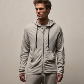 Vintage French Terry Zip Up Hoodie - Salt Pigment