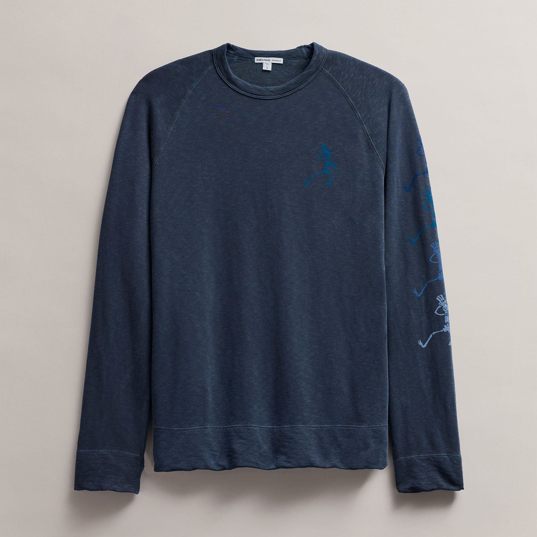 Men's Raglan Sweatshirt Grateful Dead in Deep Pigment | James Perse Los Angeles