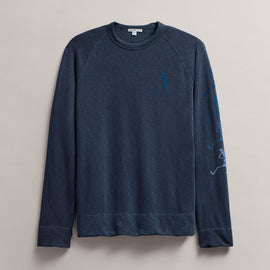 Men's Raglan Sweatshirt Grateful Dead in Deep Pigment | James Perse Los Angeles
