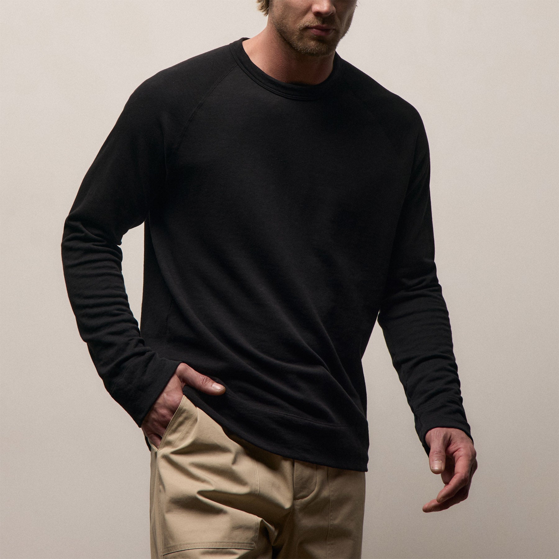 Vintage French Sweatshirt in Black | James Perse Los Angeles