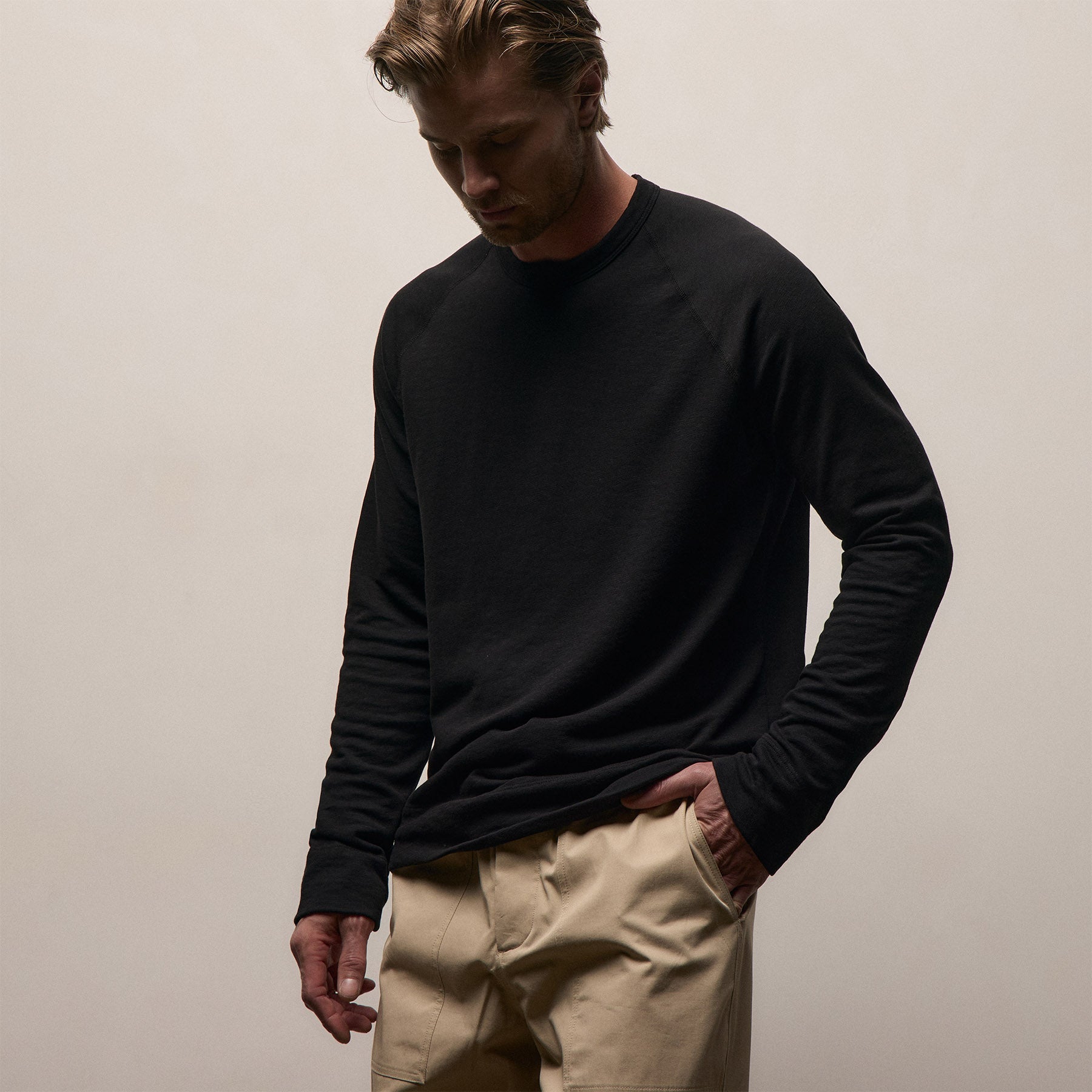 Vintage French Sweatshirt in Black | James Perse Los Angeles