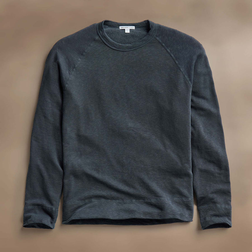 Vintage French Terry Sweatshirt in Blue Noir Pigment | James Perse Los Angeles