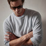 Vintage French Terry Sweatshirt in Baby Blue Pigment | James Perse Los Angeles