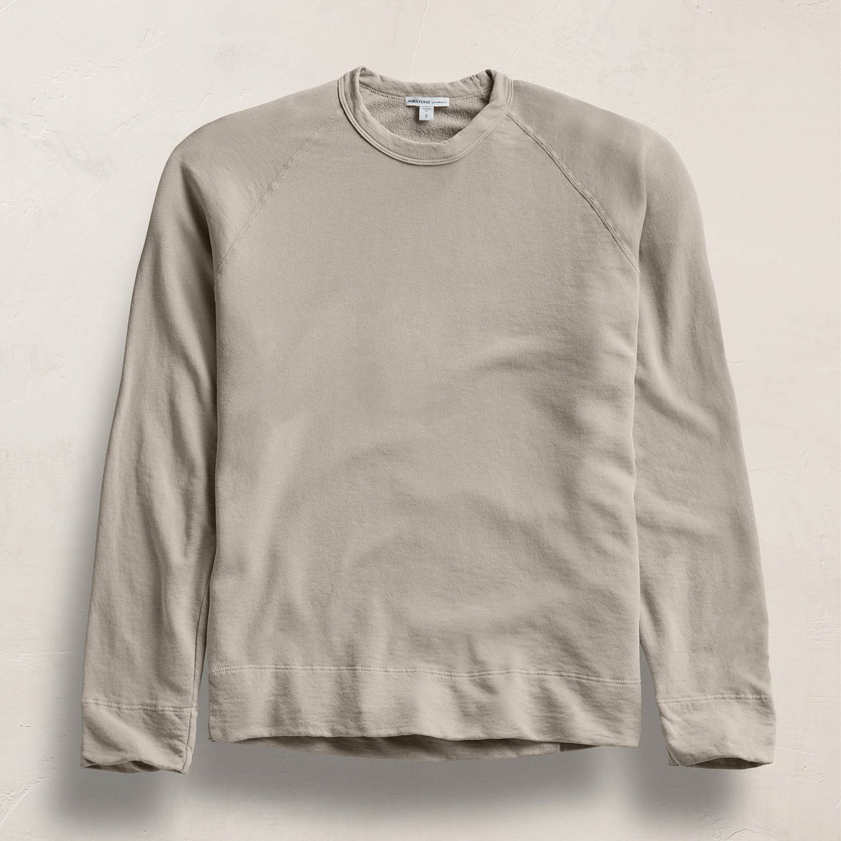 Vintage French Terry Sweatshirt in Concrete Pigment | James Perse Los Angeles