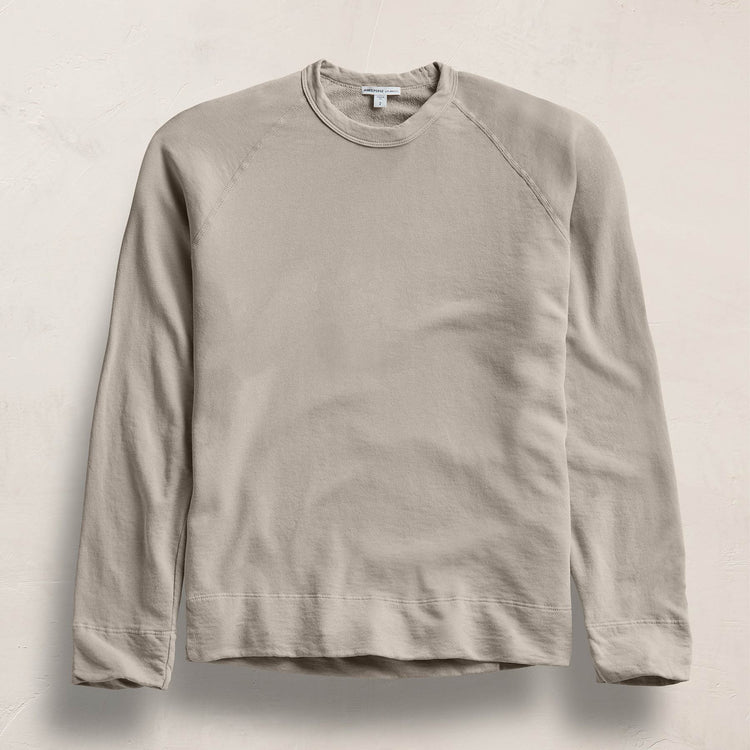Vintage French Terry Sweatshirt in Concrete Pigment | James Perse Los Angeles