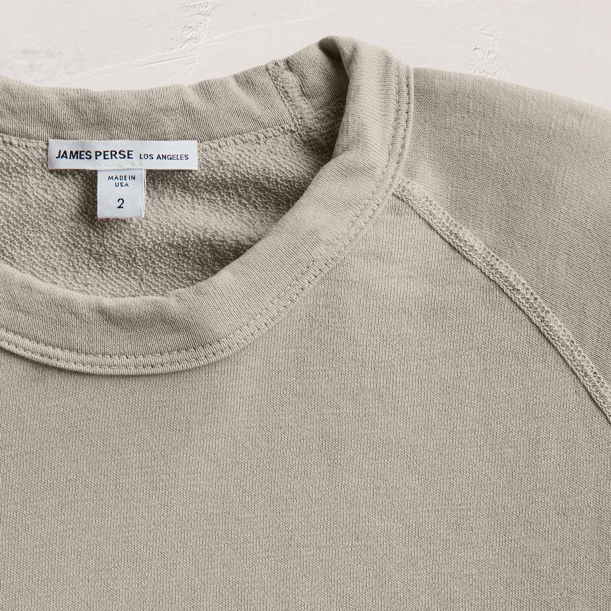 Vintage French Terry Sweatshirt in Concrete Pigment | James Perse Los Angeles