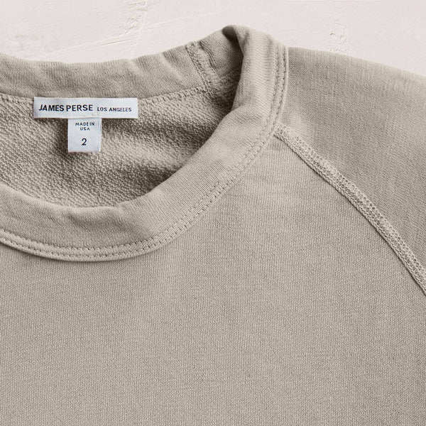 Vintage French Terry Sweatshirt in Concrete Pigment | James Perse Los Angeles