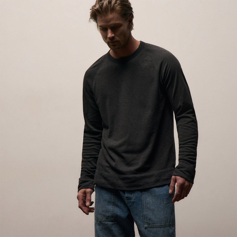 Vintage French Sweatshirt in Carbon Pigment | James Perse Los Angeles
