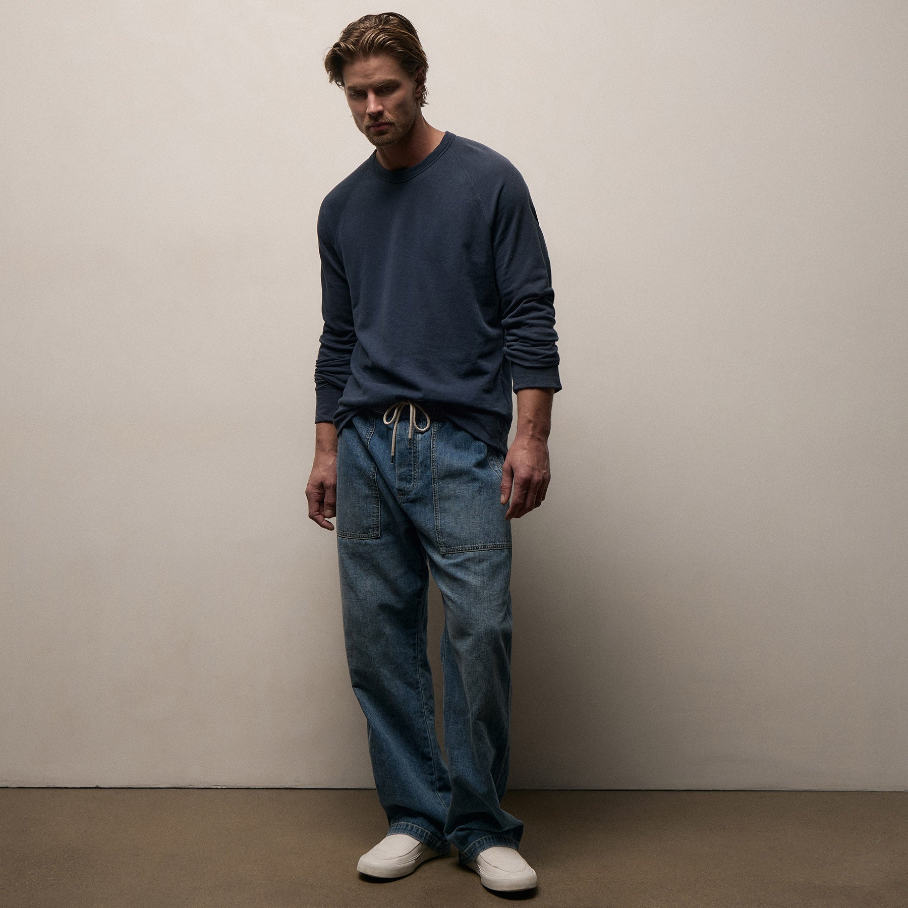 Vintage French Terry Sweatshirt - Deep Pigment | James Perse Los