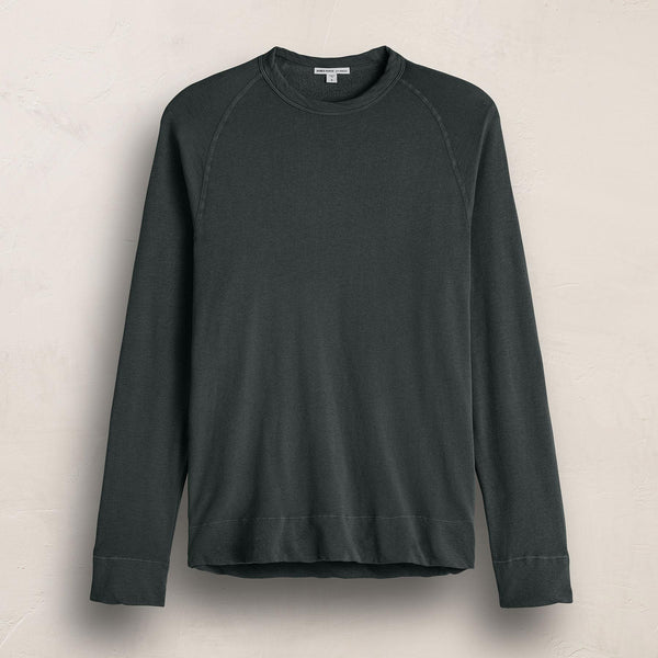 Men's Heavy Metal French Terry Crew Sweatshirt - Unisex Raglan Sleeve, Soft Fleece, Midweight Pullover