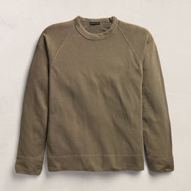 Vintage French Terry Sweatshirt in Light Olive Pigment | James Perse Los Angeles