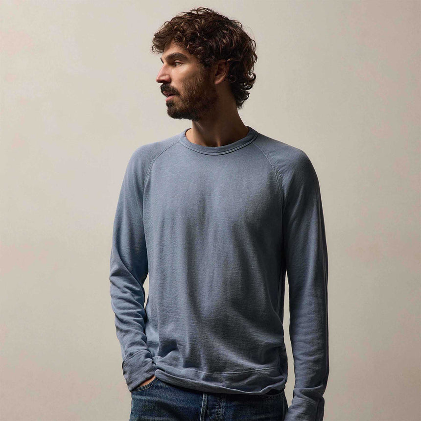 Vintage French Terry Sweatshirt in Ocean Pigment | James Perse Los Angeles