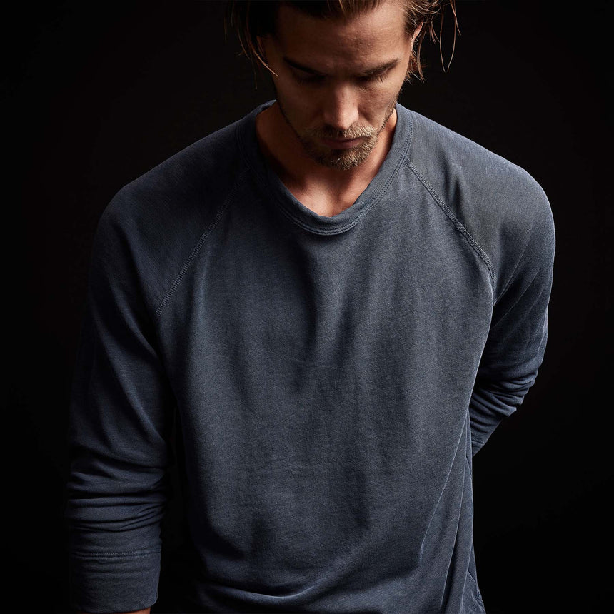 Vintage French Terry Sweatshirt in Sea Captain Pigment | James Perse Los Angeles