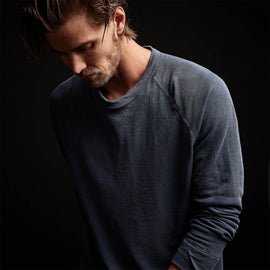 Vintage French Terry Sweatshirt in Sea Captain Pigment | James Perse Los Angeles