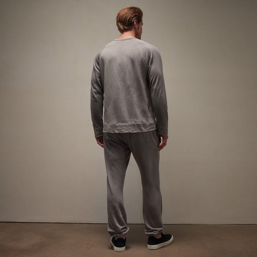 Vintage French Terry Sweatshirt in Silver Grey Pigment | James Perse Los Angeles