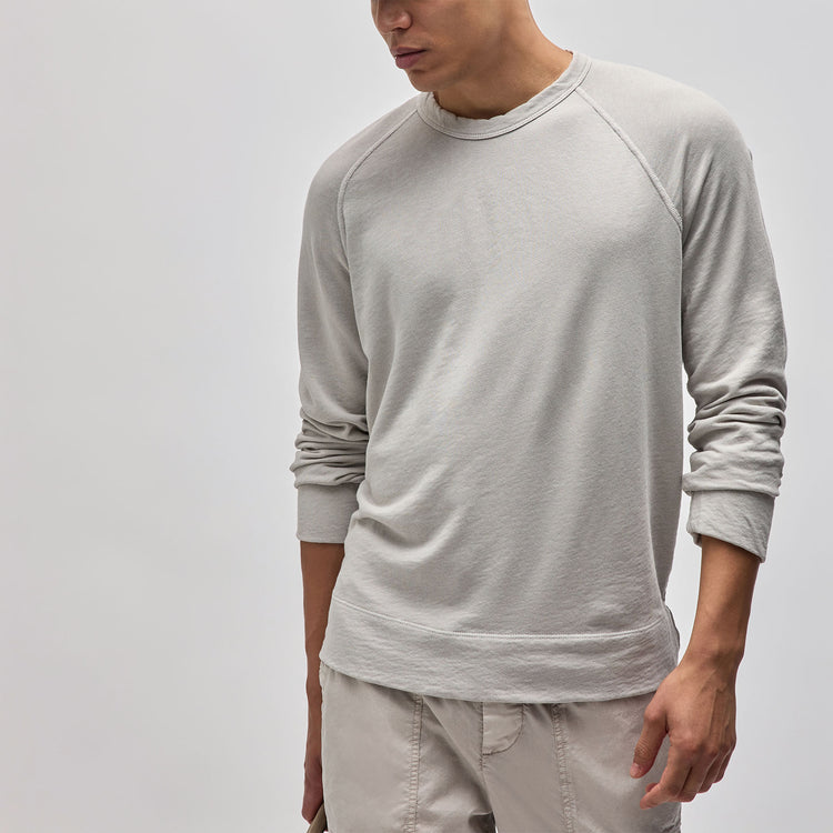 Vintage French Terry Sweatshirt in Salt Pigment | James Perse Los Angeles