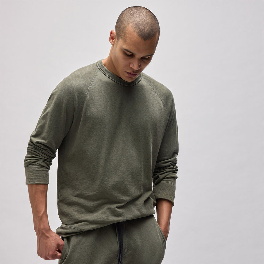 Vintage French Terry Sweatshirt in Trooper Pigment | James Perse Los Angeles