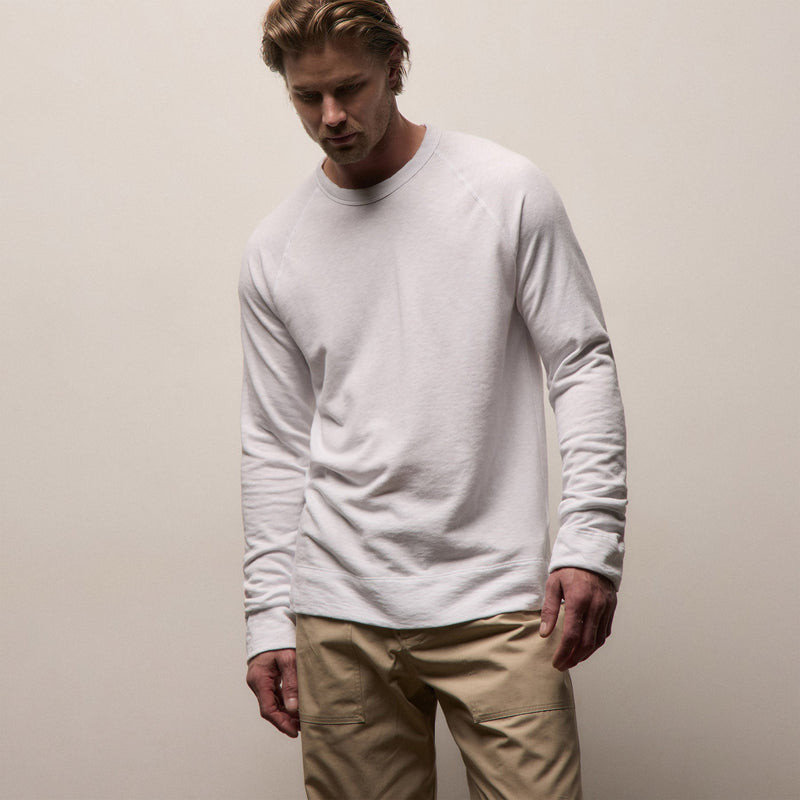Vintage French Sweatshirt in White | James Perse Los Angeles