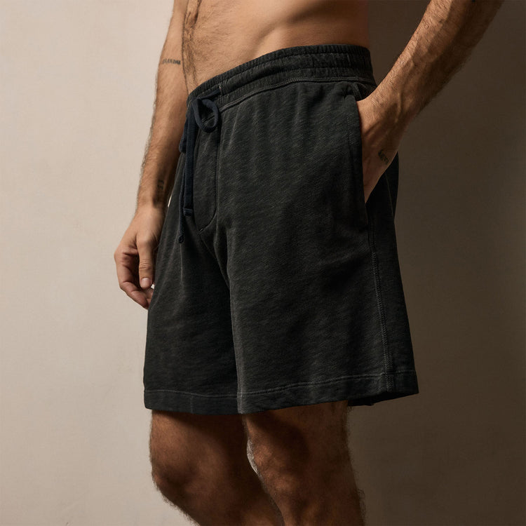 Vintage French Terry Sweat Short in Carbon Pigment | James Perse Los Angeles