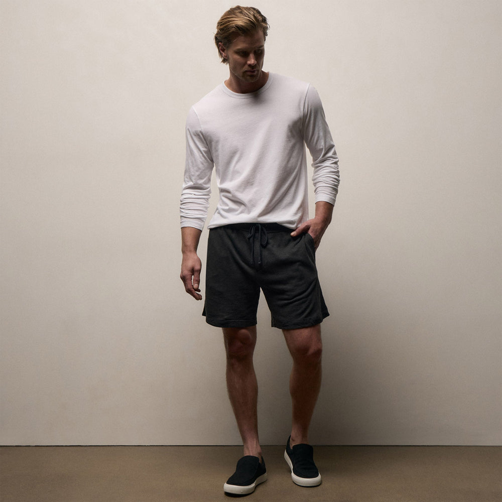 Vintage French Terry Sweat Short in Carbon Pigment | James Perse Los Angeles
