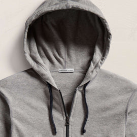 Vintage French Terry Zip Up Hoodie in Heather Grey | James Perse Los Angeles
