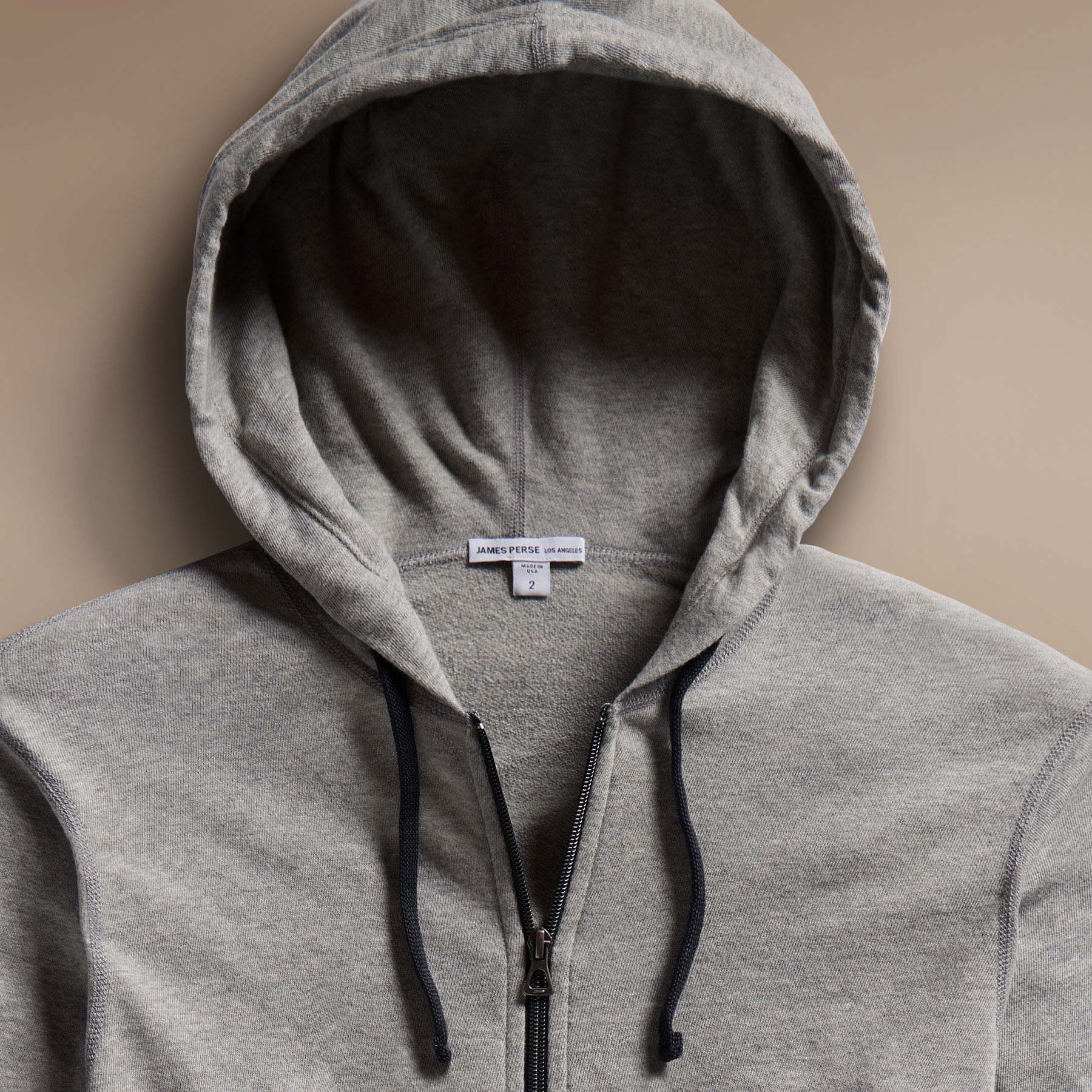 TAIN　Hangovers　PAISLEY ZIP UP GREY Plain Zip Hoodie | Light Grey | Jack & Jones®