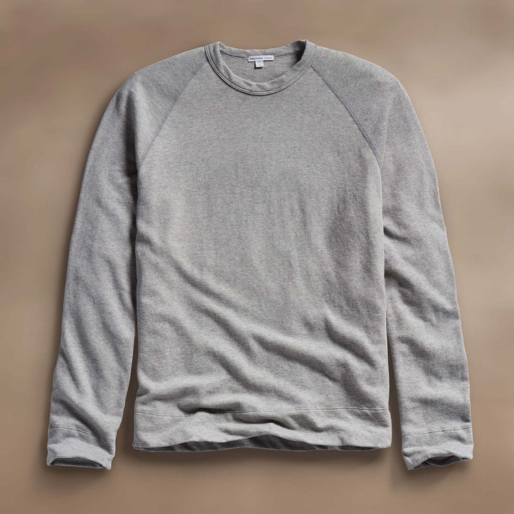 Vintage French Terry Sweatshirt in Heather Grey | James Perse Los Angeles