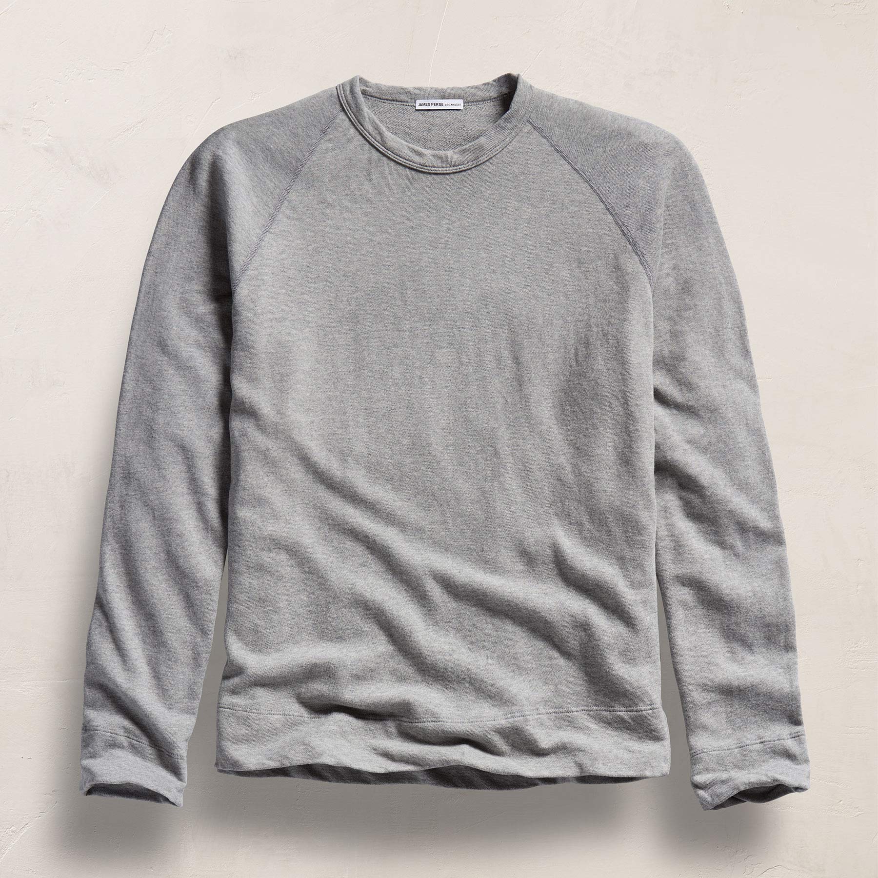 Vintage French Terry Sweatshirt in Heather Grey | James Perse Los Angeles