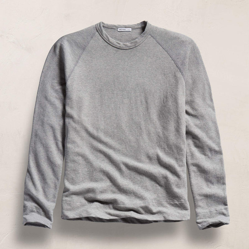Vintage French Terry Sweatshirt in Heather Grey | James Perse Los Angeles