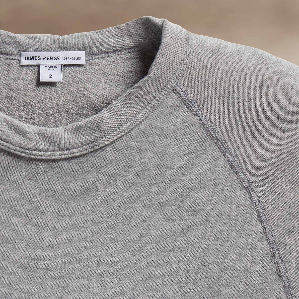 Vintage French Terry Sweatshirt in Heather Grey | James Perse Los Angeles
