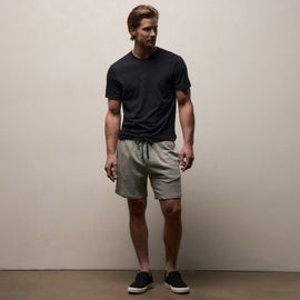 Vintage French Terry Sweat Short in Heather Grey | James Perse Los Angeles