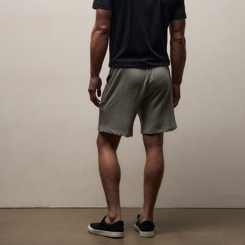 Vintage French Terry Sweat Short in Heather Grey | James Perse Los Angeles