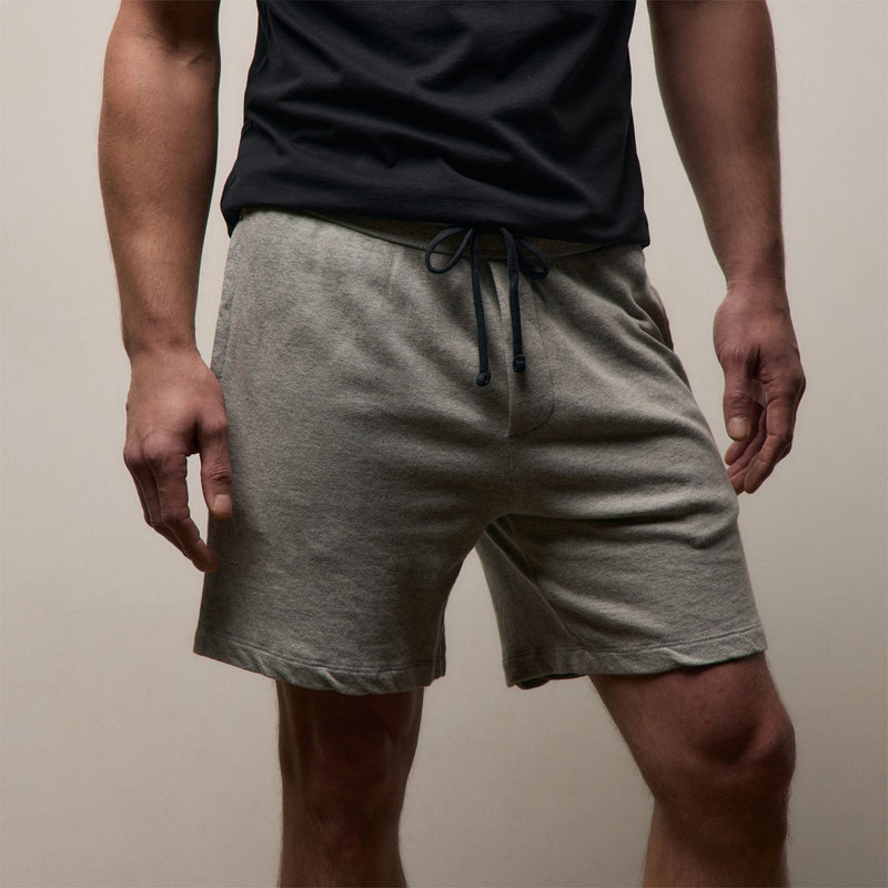 Vintage French Terry Sweat Short in Heather Grey | James Perse Los Angeles