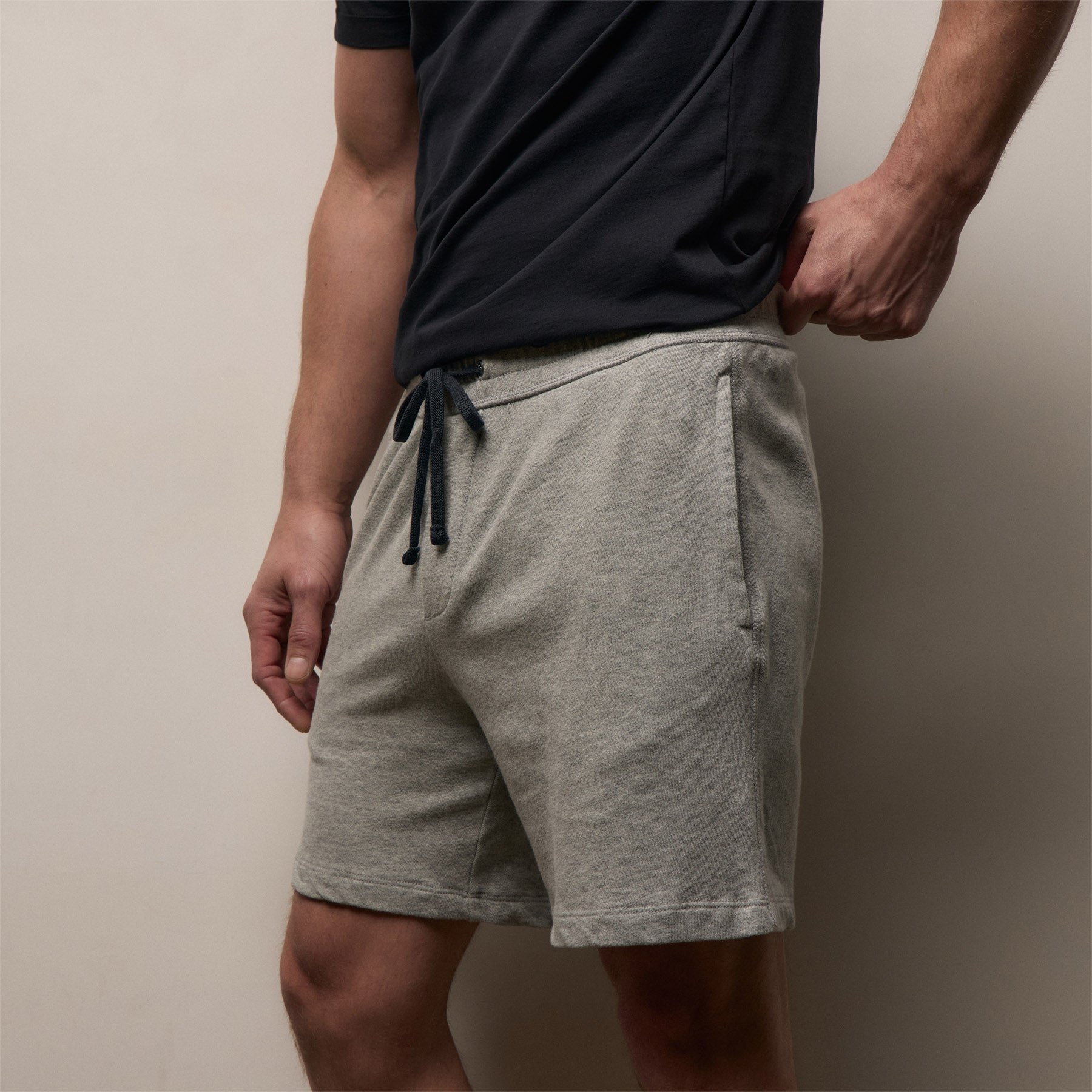 Vintage French Terry Sweat Short in Heather Grey | James Perse Los Angeles
